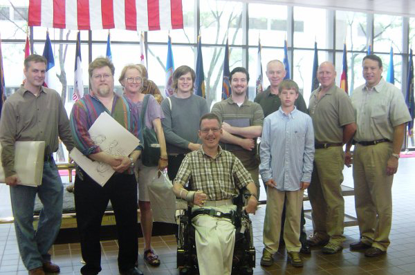 Cartoonists at Bethesda Naval Hospital